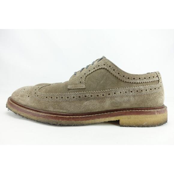 TO BOOT NEW YORK Men Dress Shoes Size 9.5 M Wingtip Grey Crepe-Sole 9442 main image 9